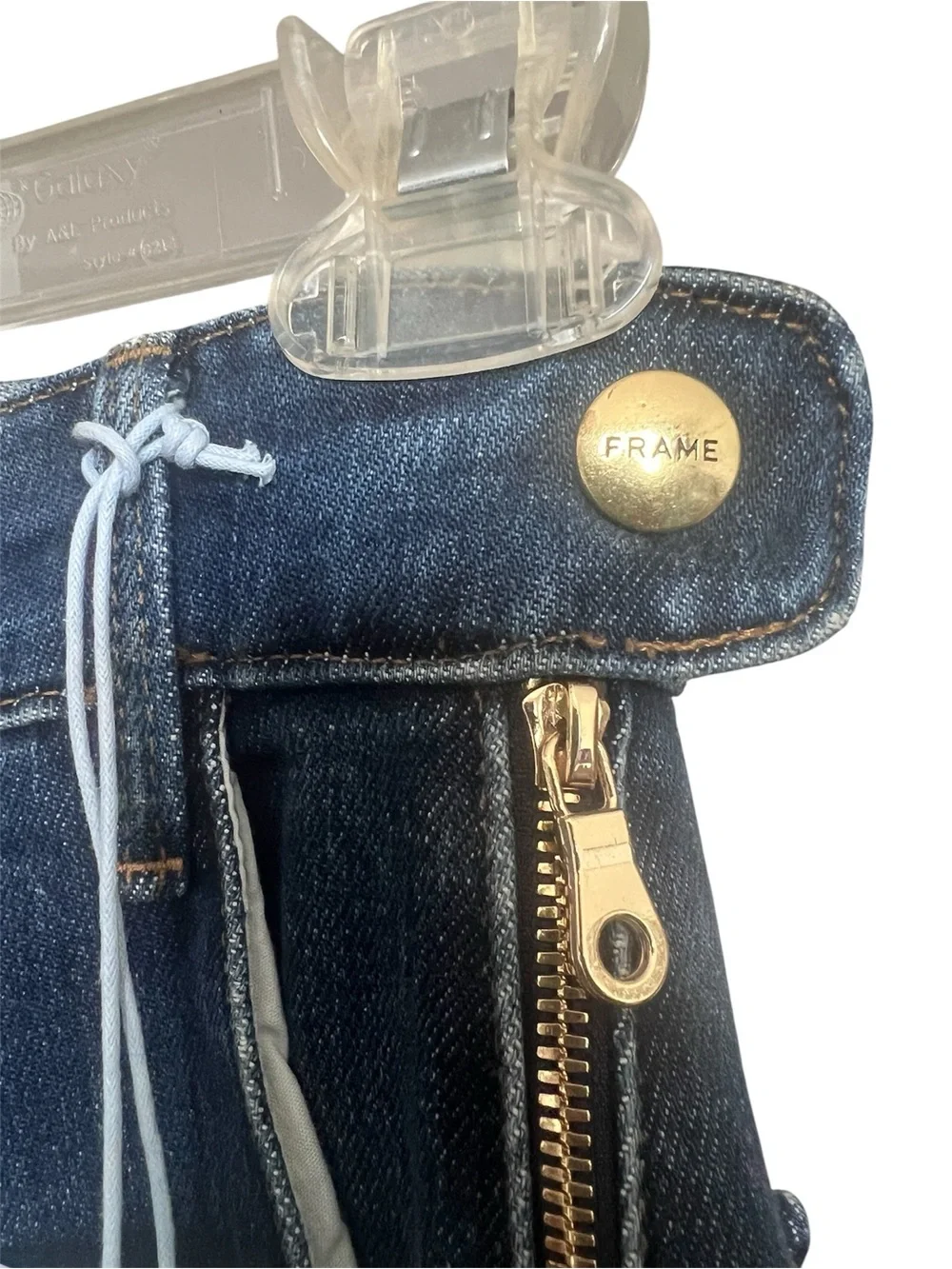 NWT Frame Denim Bell Bottom Jeans SZ 24 Cropped High Rise Hipster Boho Festival - Picture 5 of 9